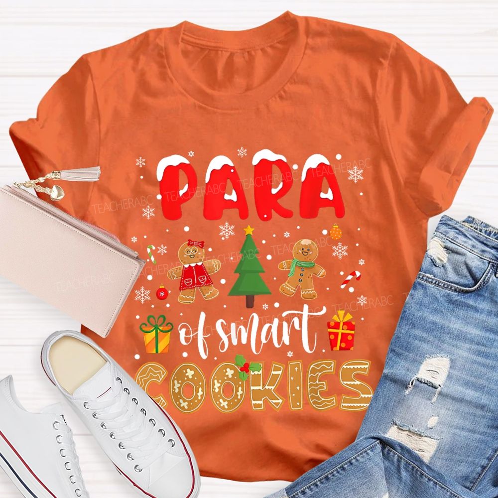 Para Of Smart Cookies Christmas Trees And Snowflakes Christmas T-shirt