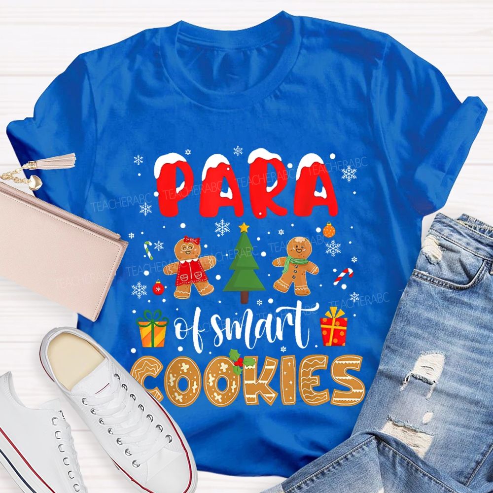 Para Of Smart Cookies Christmas Trees And Snowflakes Christmas T-shirt