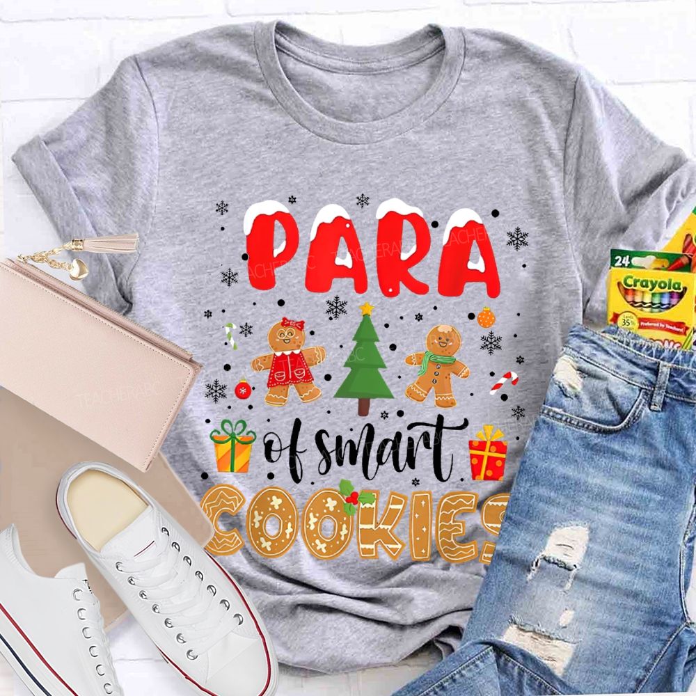 Para Of Smart Cookies Christmas Trees And Snowflakes Christmas T-shirt