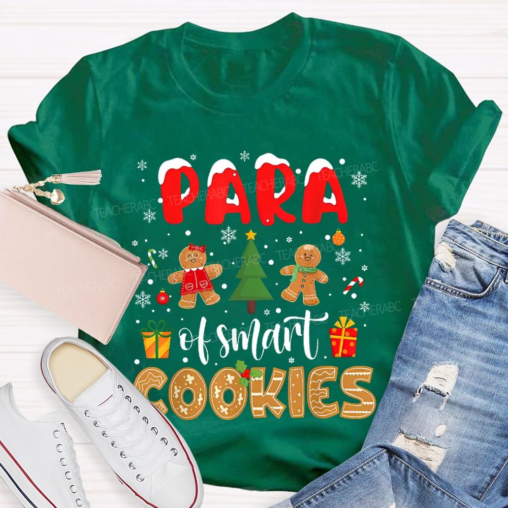 Para Of Smart Cookies Christmas Trees And Snowflakes Christmas T-shirt