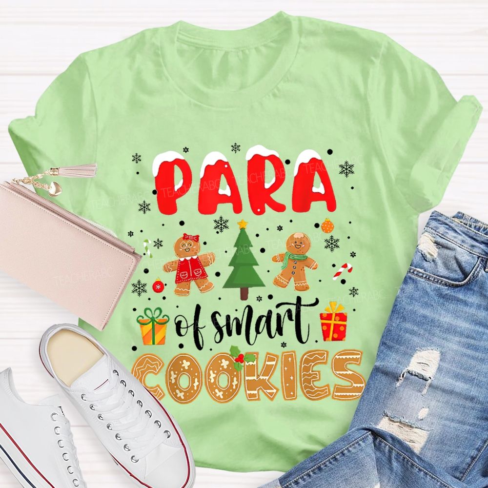 Para Of Smart Cookies Christmas Trees And Snowflakes Christmas T-shirt