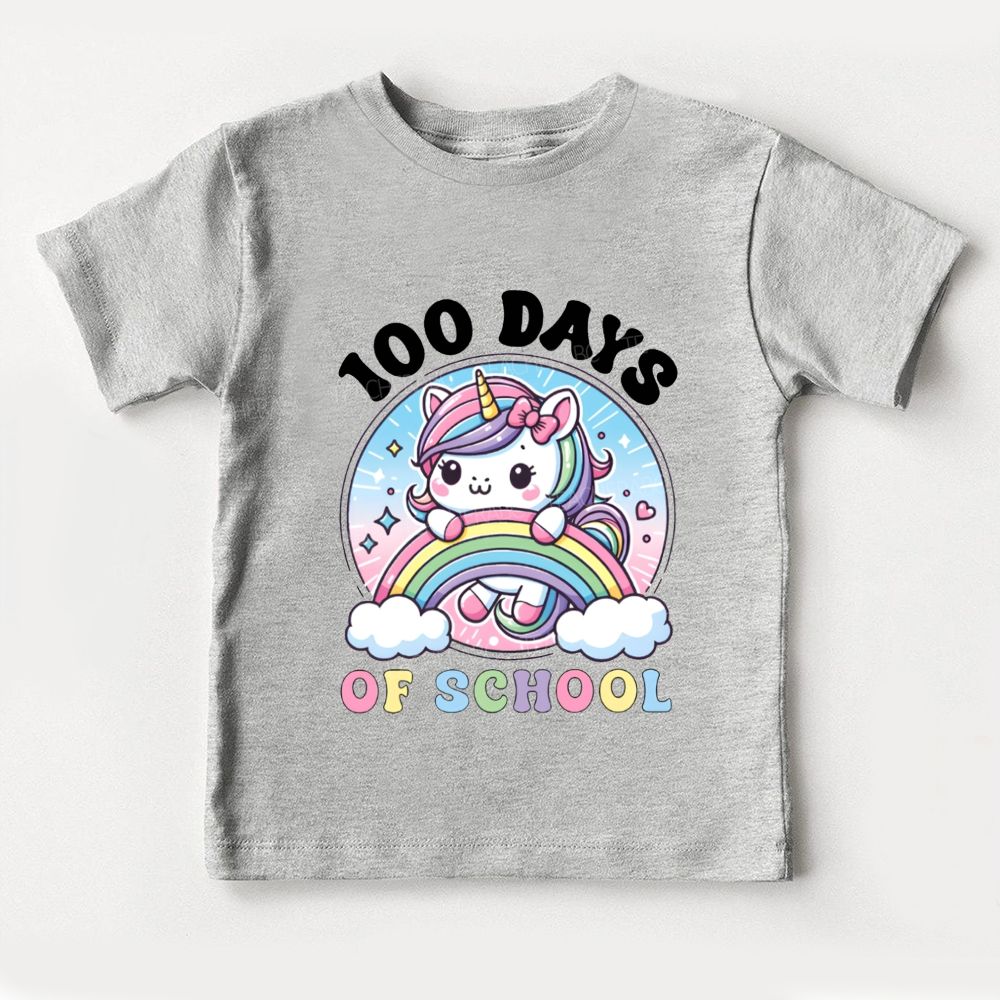100 Days Of School Rainbow Print Toddler T-shirts