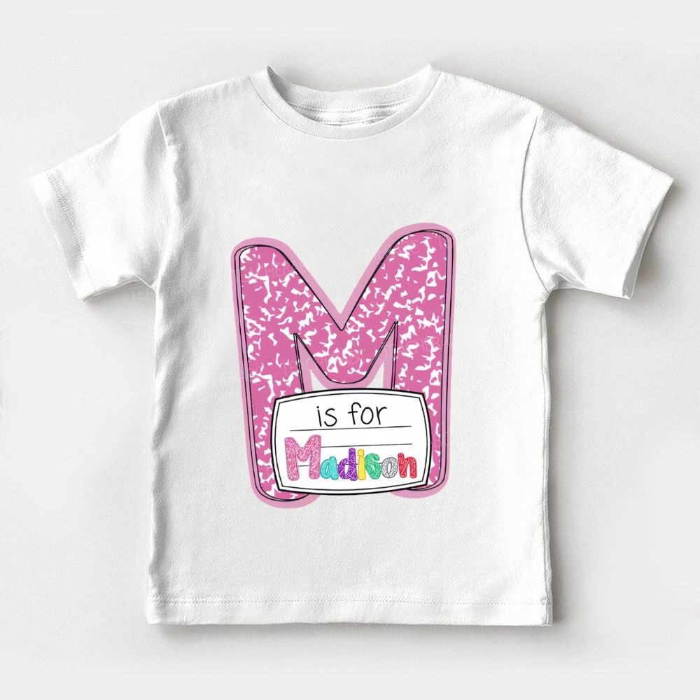 Personalized Name M Is For Madison Toddler T-shirts
