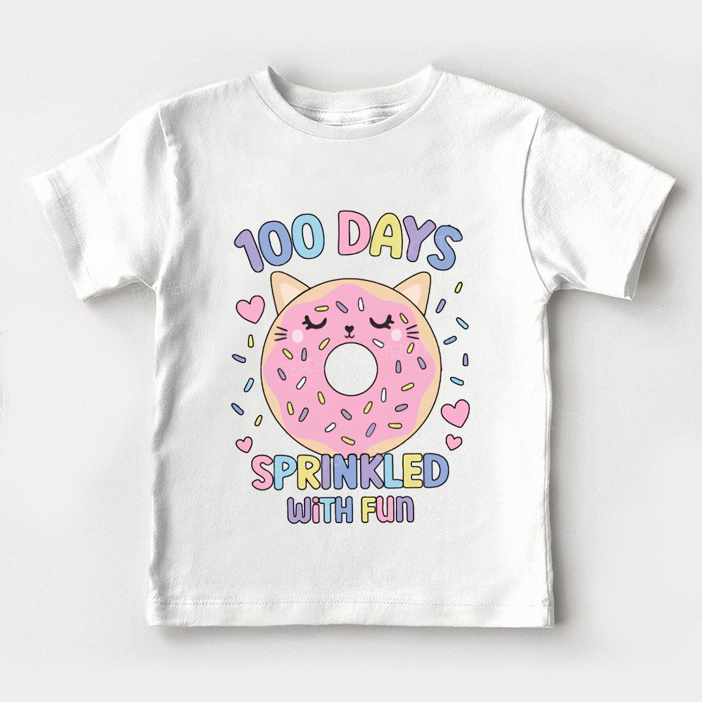 100 Sprinkled With Fun Donuts And Colorful Fonts Toddler T-shirts