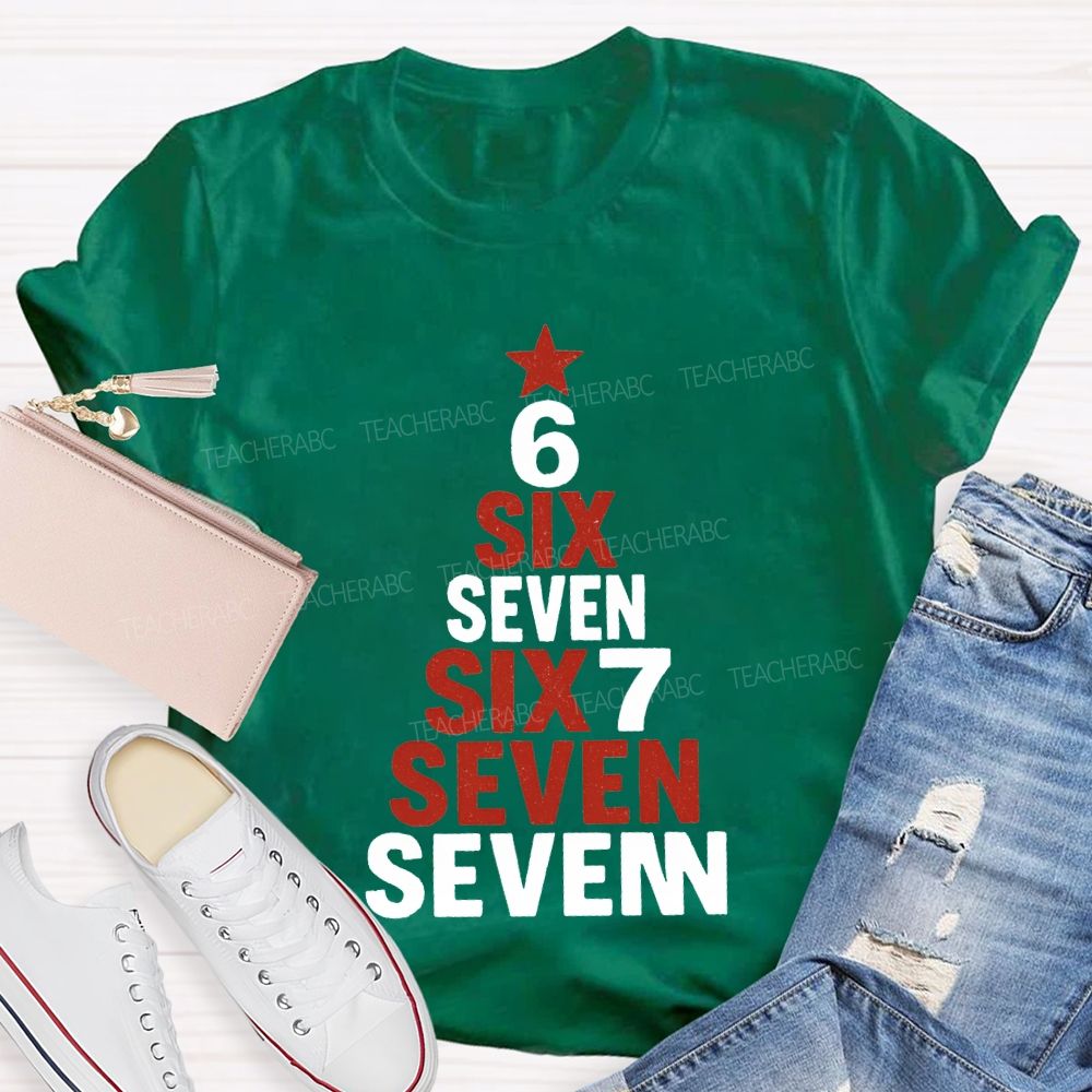 Six Seven Christmas Trees And Christmas Vibes T-shirt