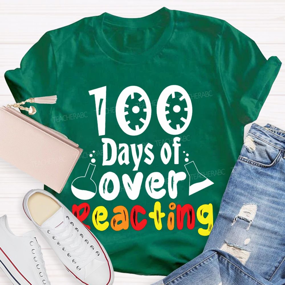 100 Days Of Overeating Colored Fonts T-shirt
