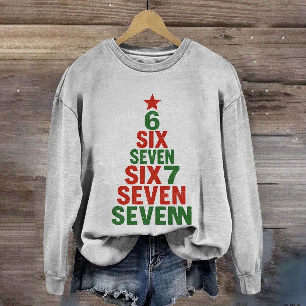 Six Seven Christmas Trees Sweatshirt