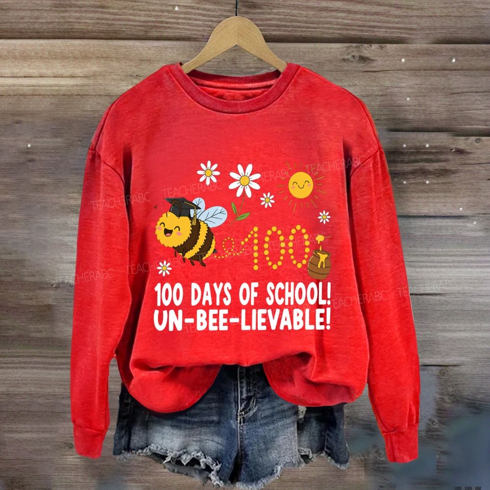 100 Days Of School Unbelievable Bees Sweatshirt