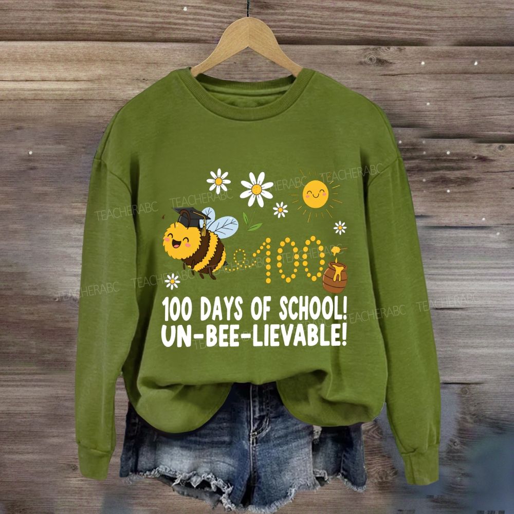100 Days Of School Unbelievable Bees Sweatshirt