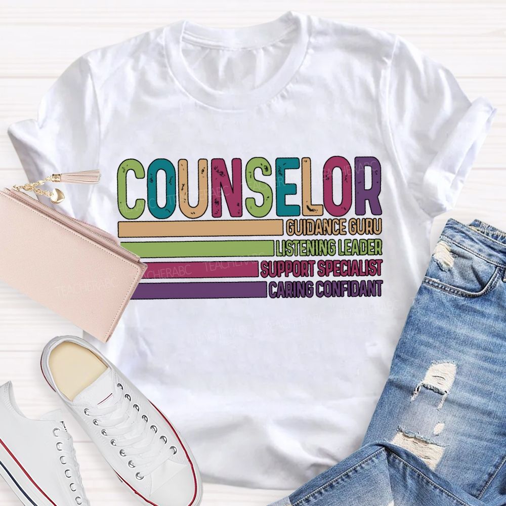 Counselor Guidance Guru Listening Leader Support Specialist T-shirt