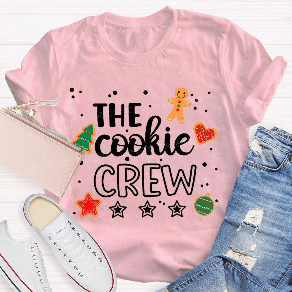 The Cookie Crew Christmas Trees And Stars Merry Christmas T-shirt