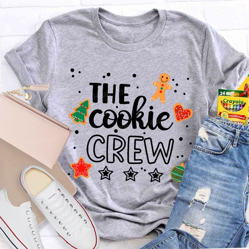 The Cookie Crew Christmas Trees And Stars Merry Christmas T-shirt
