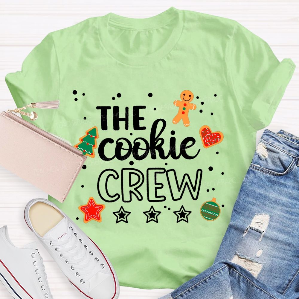 The Cookie Crew Christmas Trees And Stars Merry Christmas T-shirt