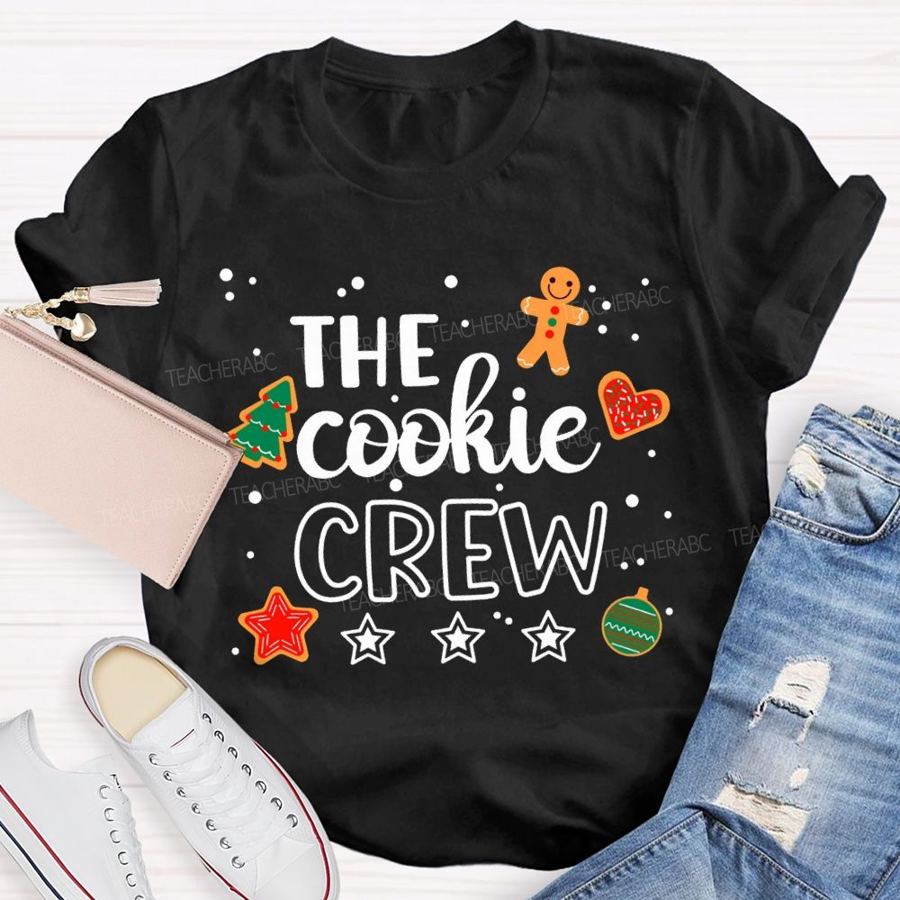 The Cookie Crew Christmas Trees And Stars Merry Christmas T-shirt