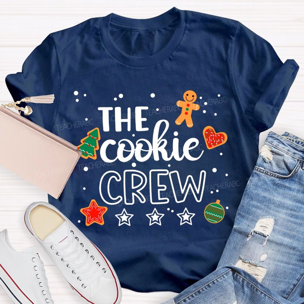 The Cookie Crew Christmas Trees And Stars Merry Christmas T-shirt
