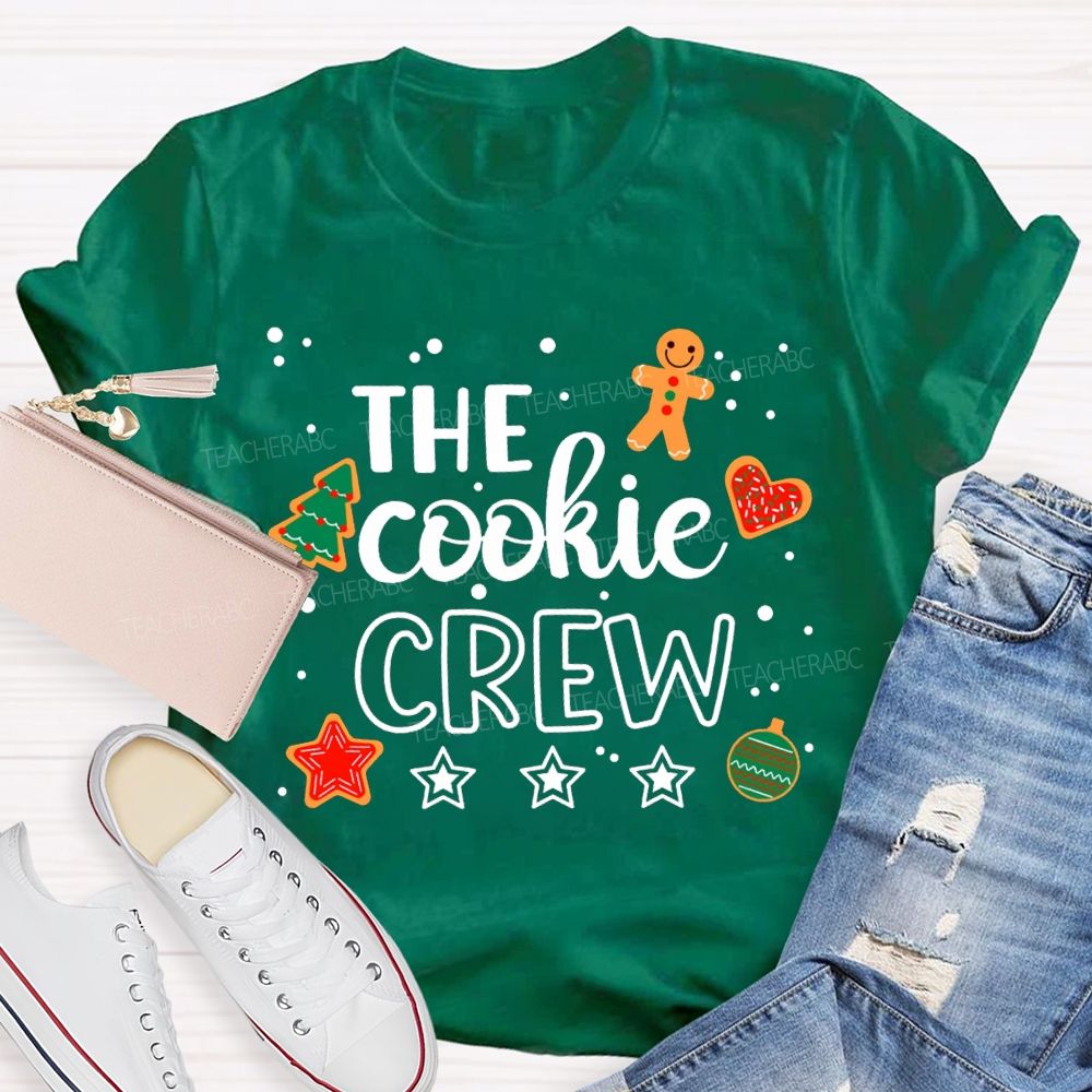 The Cookie Crew Christmas Trees And Stars Merry Christmas T-shirt