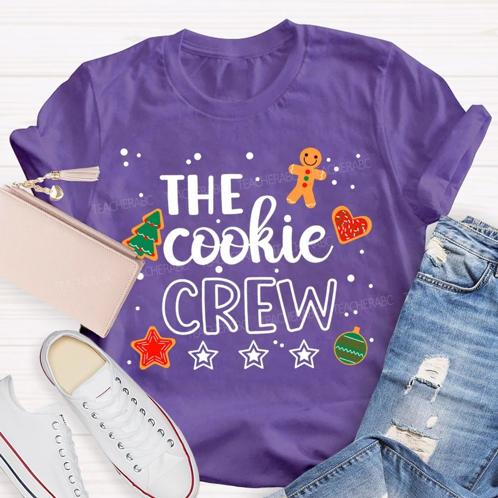 The Cookie Crew Christmas Trees And Stars Merry Christmas T-shirt
