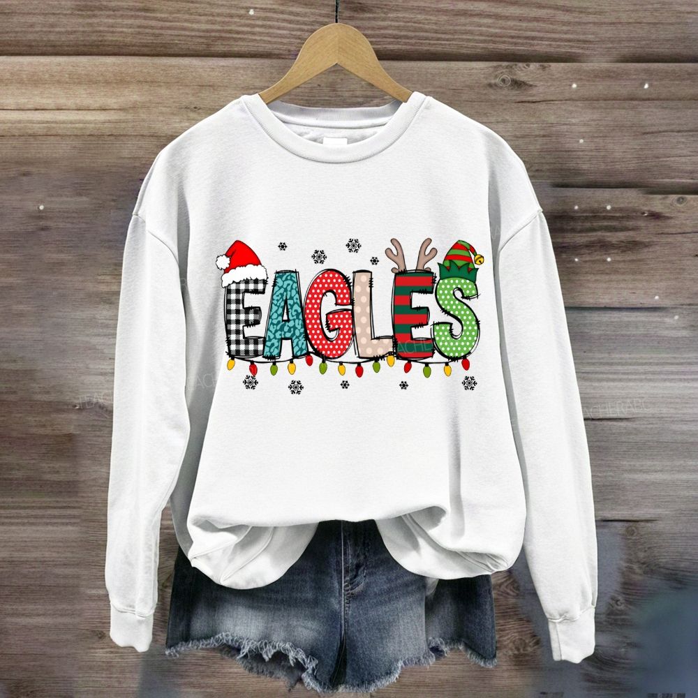 Personalized School Mascot Christmas Printed Sweatshirt