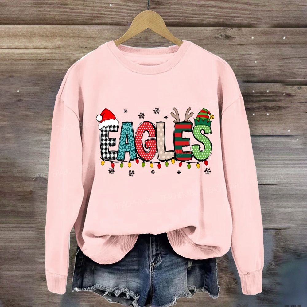 Personalized School Mascot Christmas Printed Sweatshirt