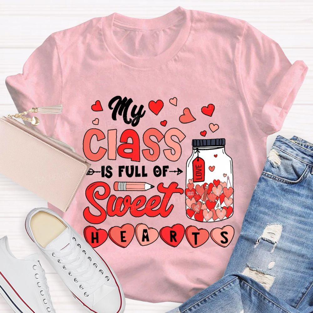 My Class Full Of Sweet Hearts Love Pink Heart T-shirt