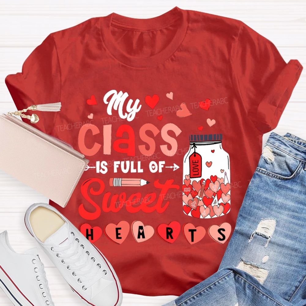 My Class Full Of Sweet Hearts Love Pink Heart T-shirt