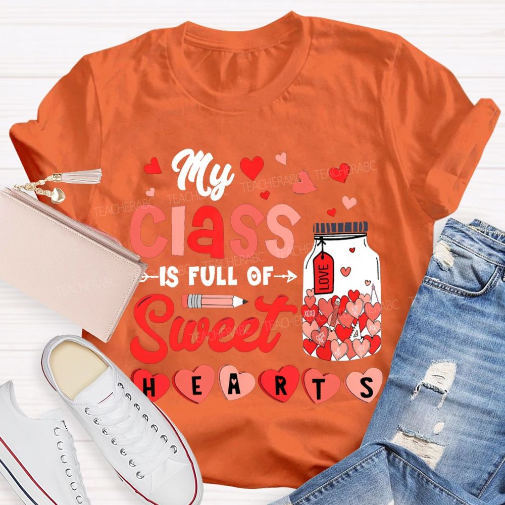 My Class Full Of Sweet Hearts Love Pink Heart T-shirt