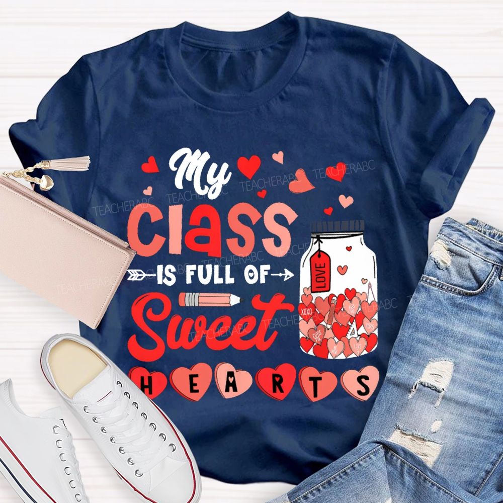 My Class Full Of Sweet Hearts Love Pink Heart T-shirt