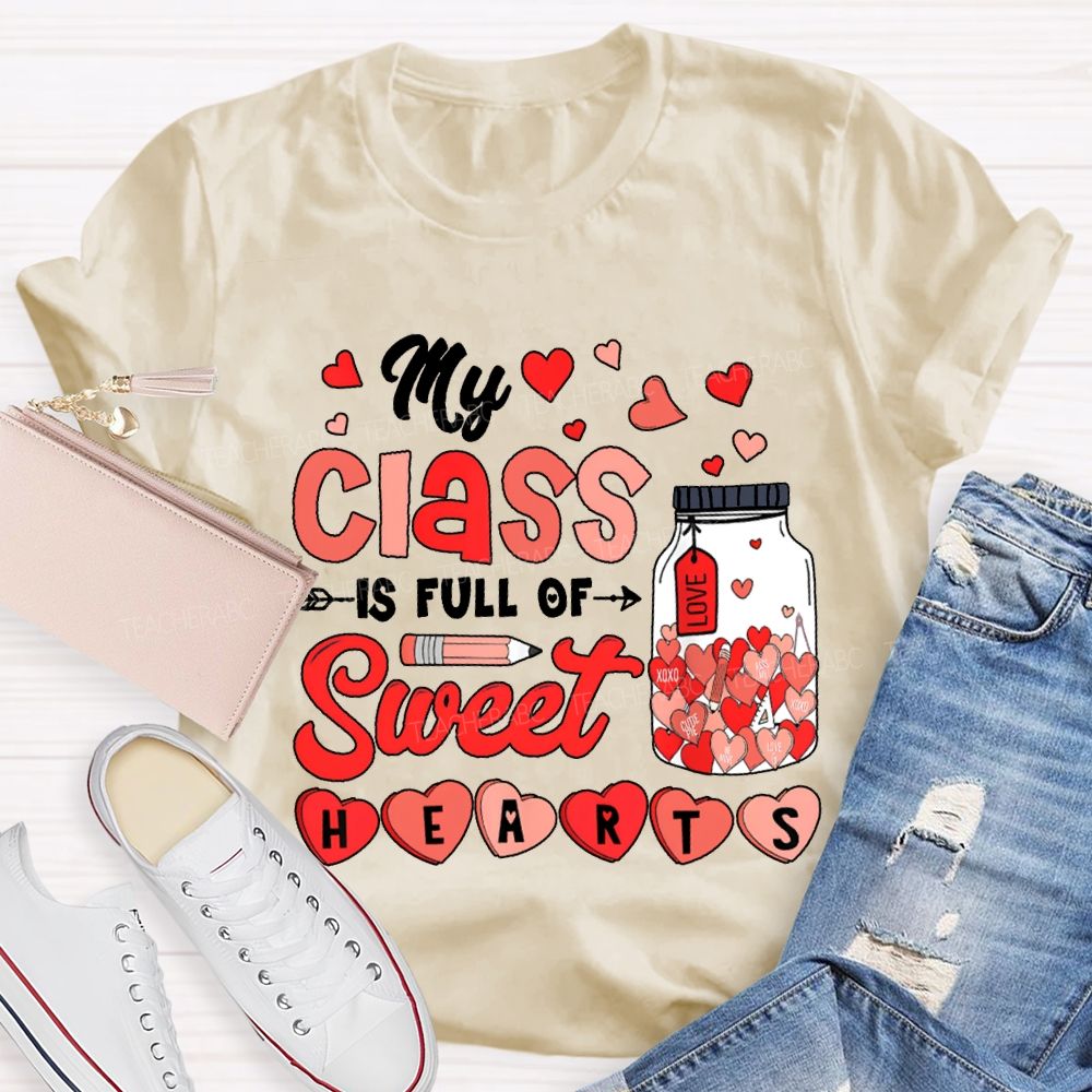 My Class Full Of Sweet Hearts Love Pink Heart T-shirt