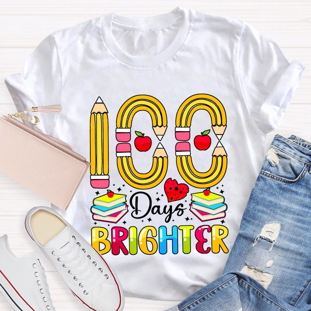 100 Days Bright Pencil Digital Stamping T-shirt