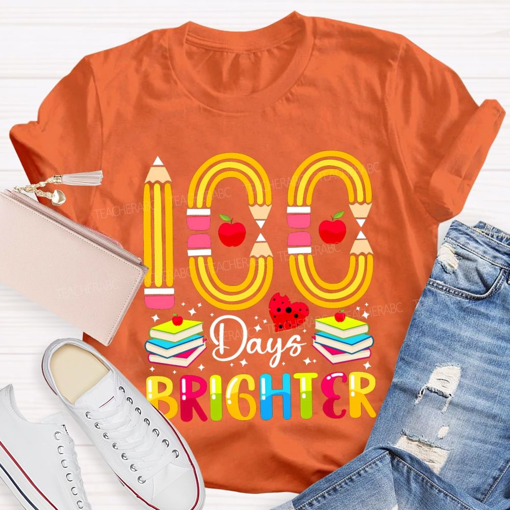 100 Days Bright Pencil Digital Stamping T-shirt
