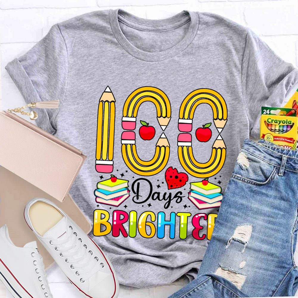 100 Days Bright Pencil Digital Stamping T-shirt
