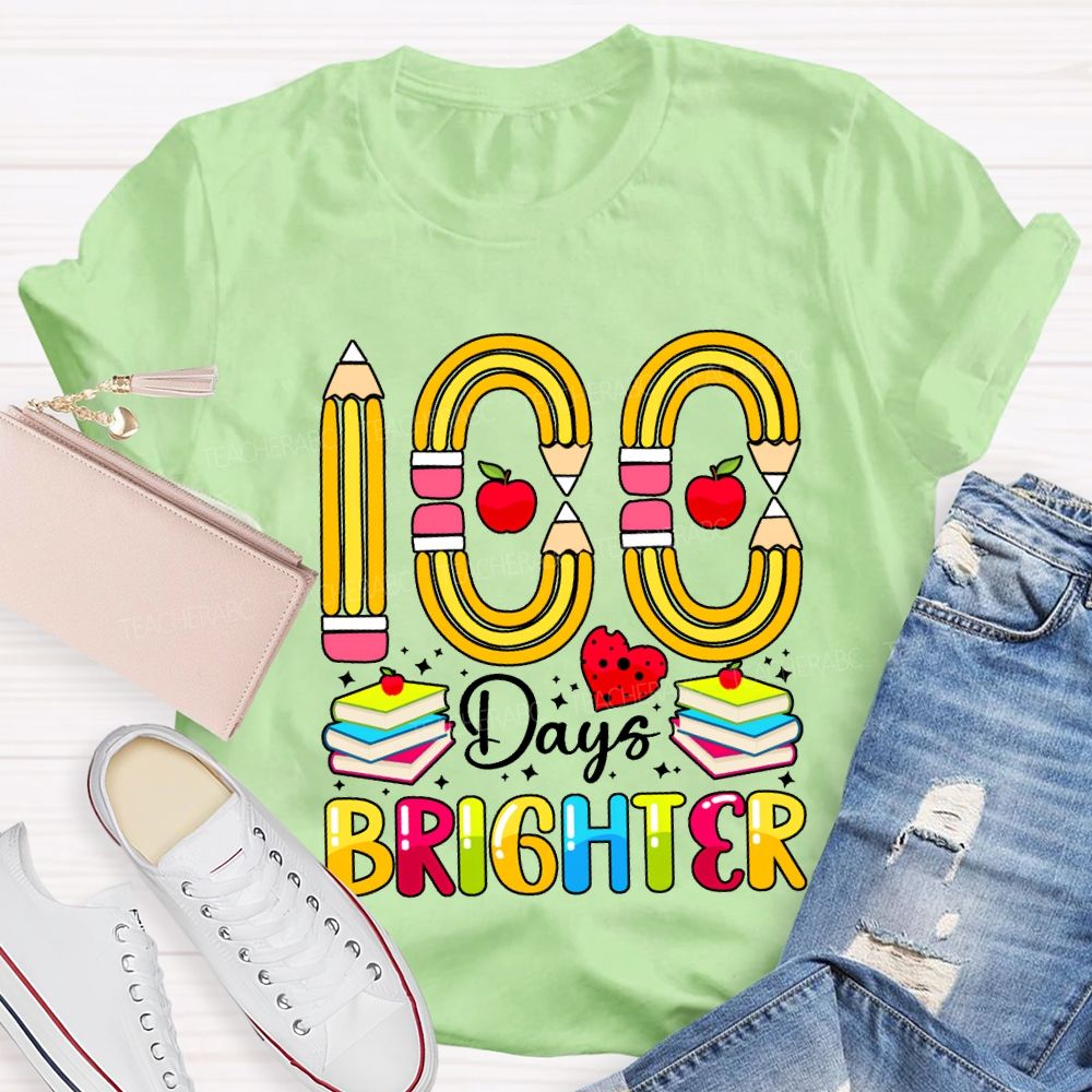 100 Days Bright Pencil Digital Stamping T-shirt