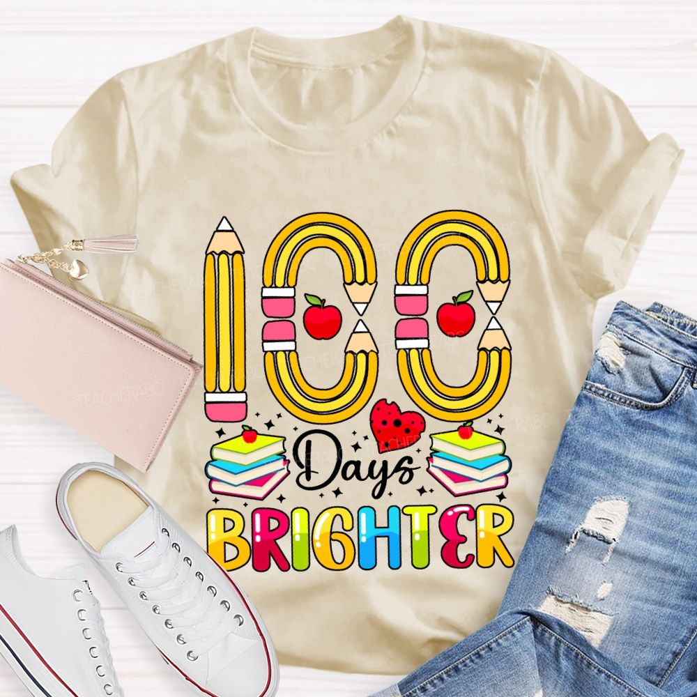 100 Days Bright Pencil Digital Stamping T-shirt