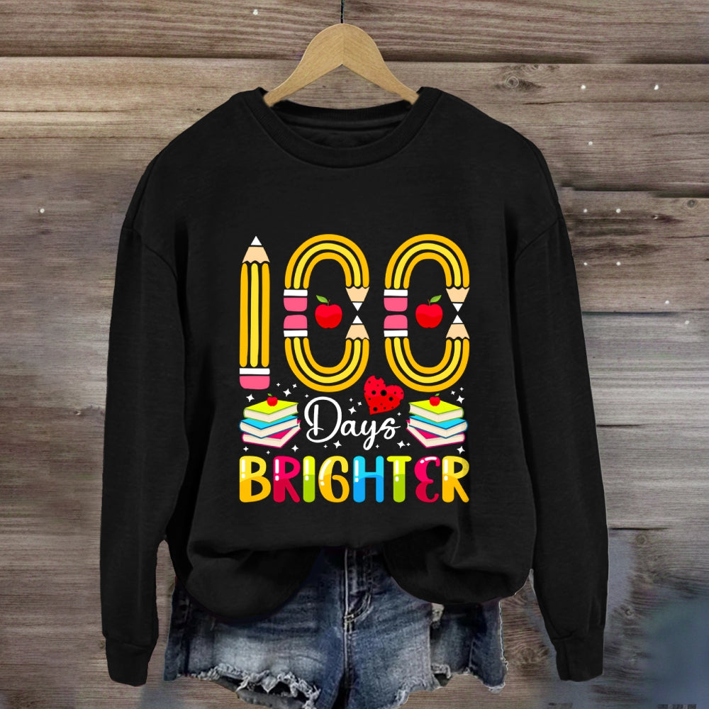 100 Days Bright Pencil Digital Sweatshirt