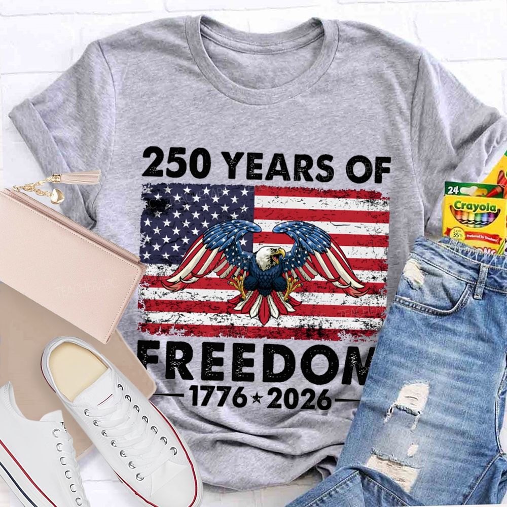 250 Years Of Freedom 1776-2026 Bald Eagle T-shirt