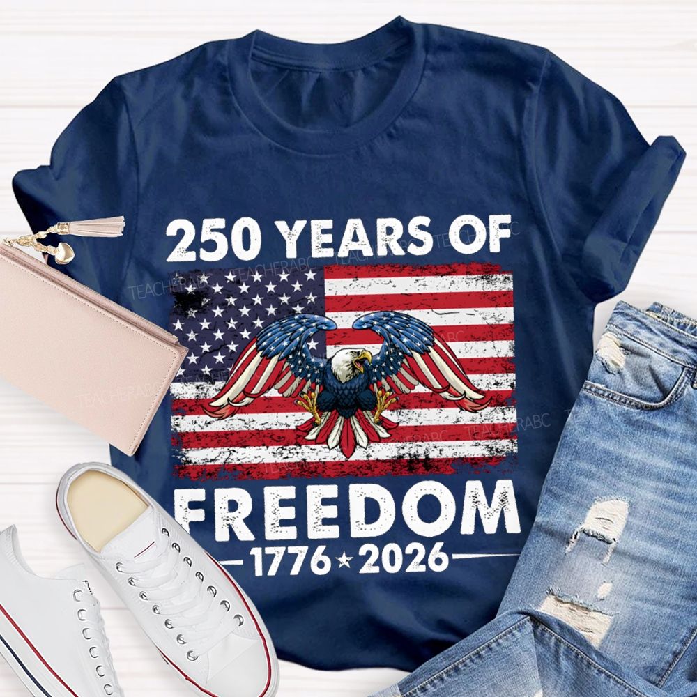 250 Years Of Freedom 1776-2026 Bald Eagle T-shirt