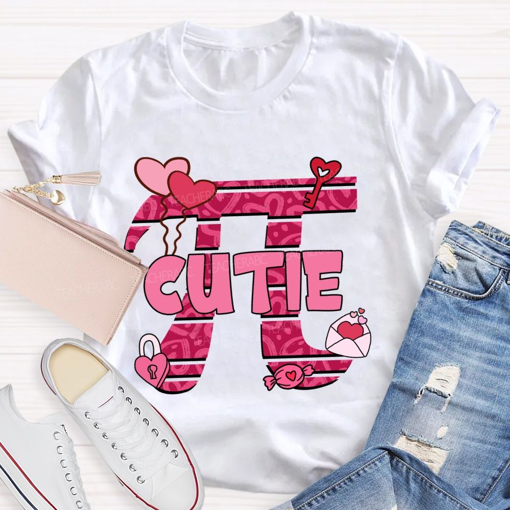Cutie Pi Day Pink Heart T-Shirt