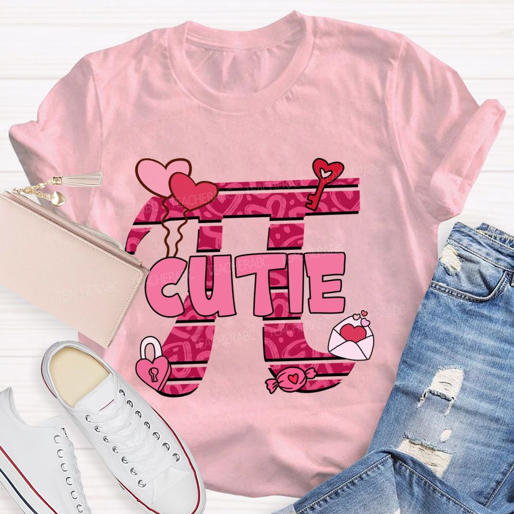 Cutie Pi Day Pink Heart T-Shirt