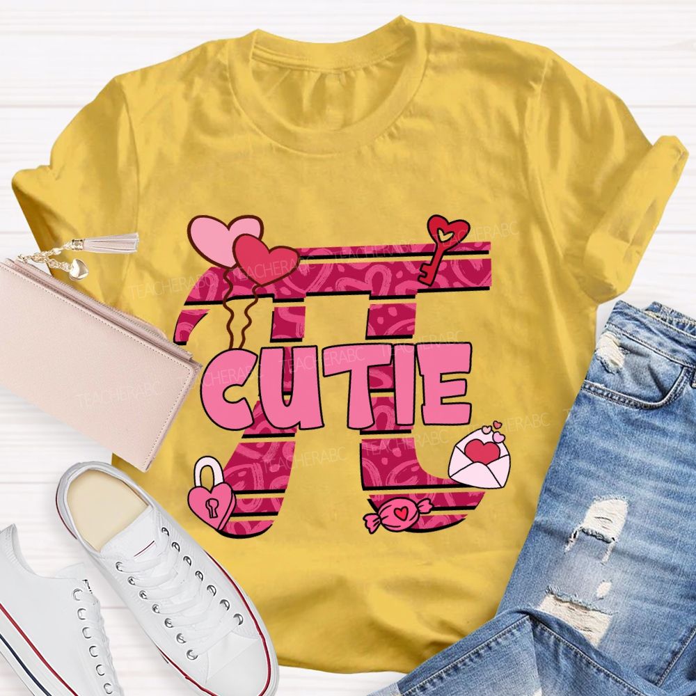 Cutie Pi Day Pink Heart T-Shirt