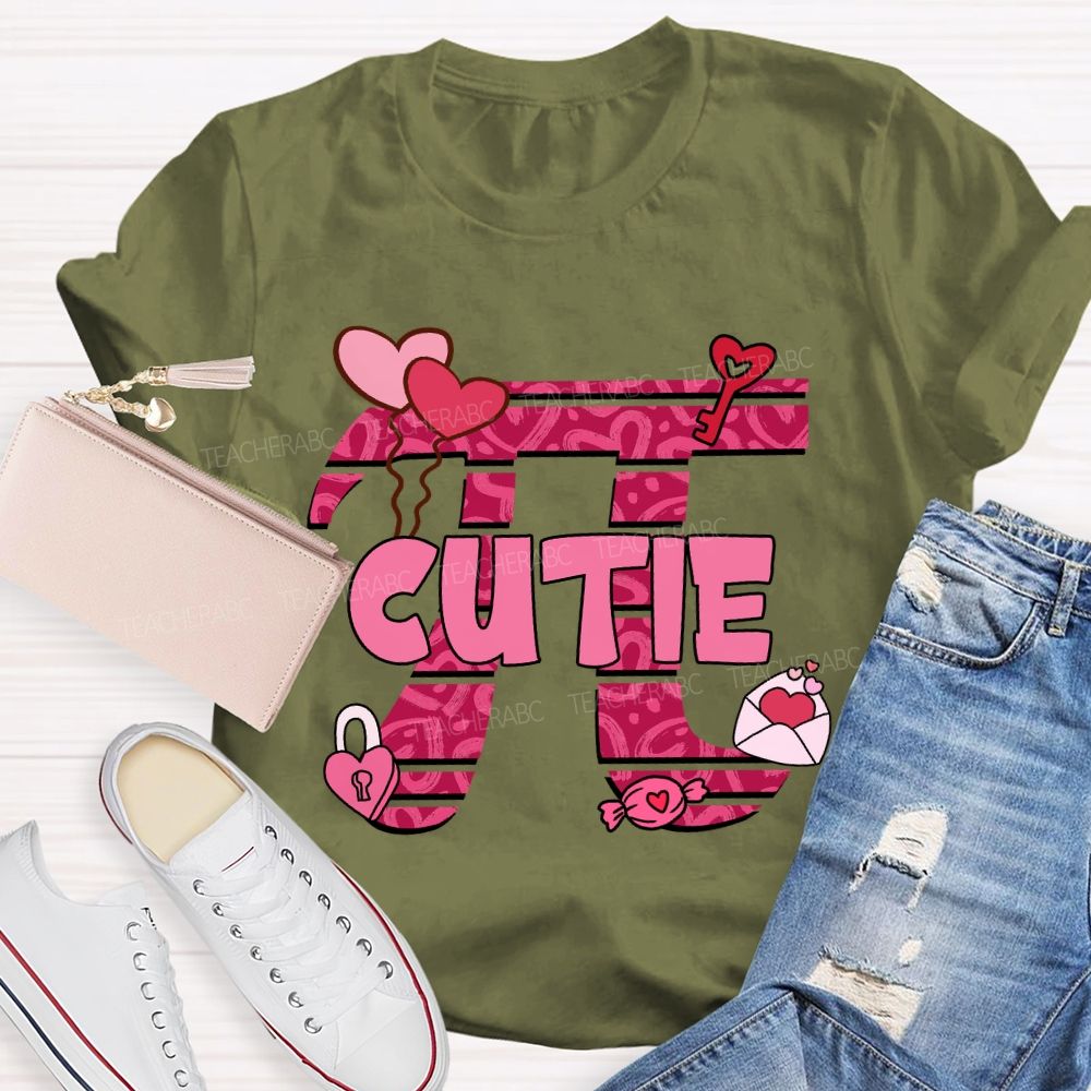 Cutie Pi Day Pink Heart T-Shirt