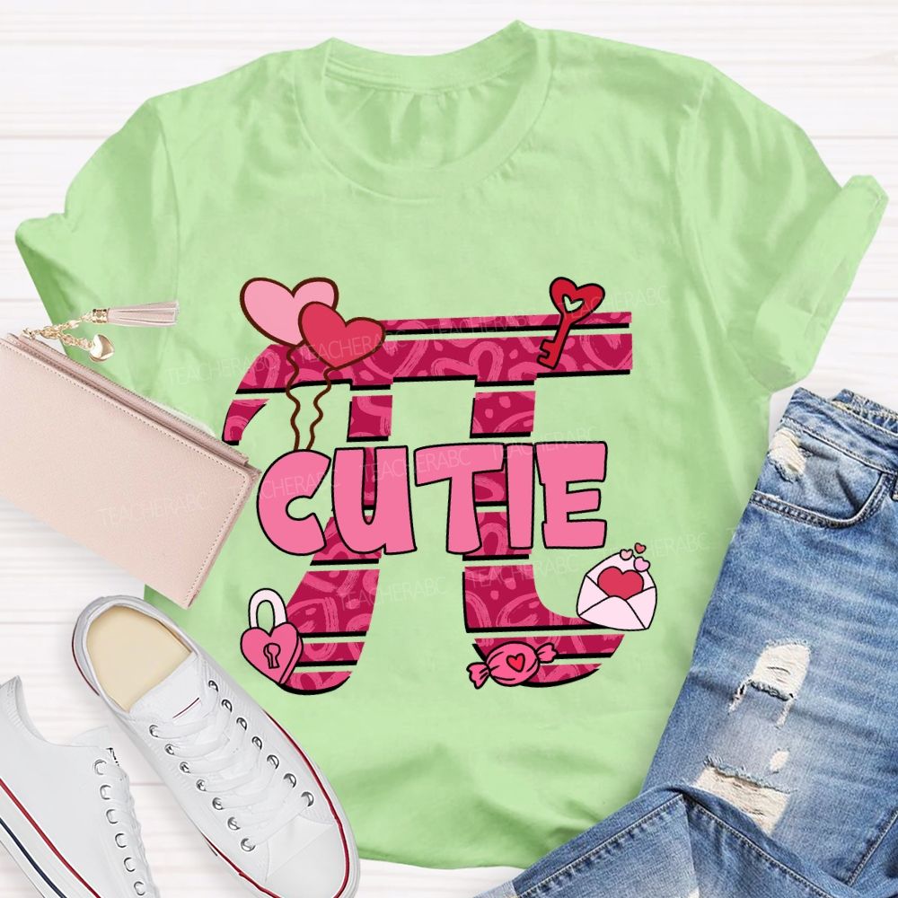 Cutie Pi Day Pink Heart T-Shirt