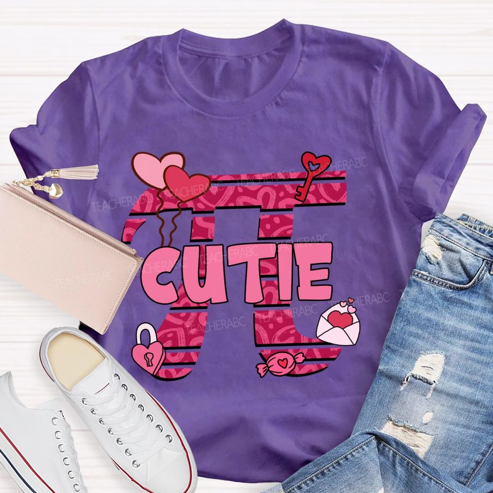 Cutie Pi Day Pink Heart T-Shirt