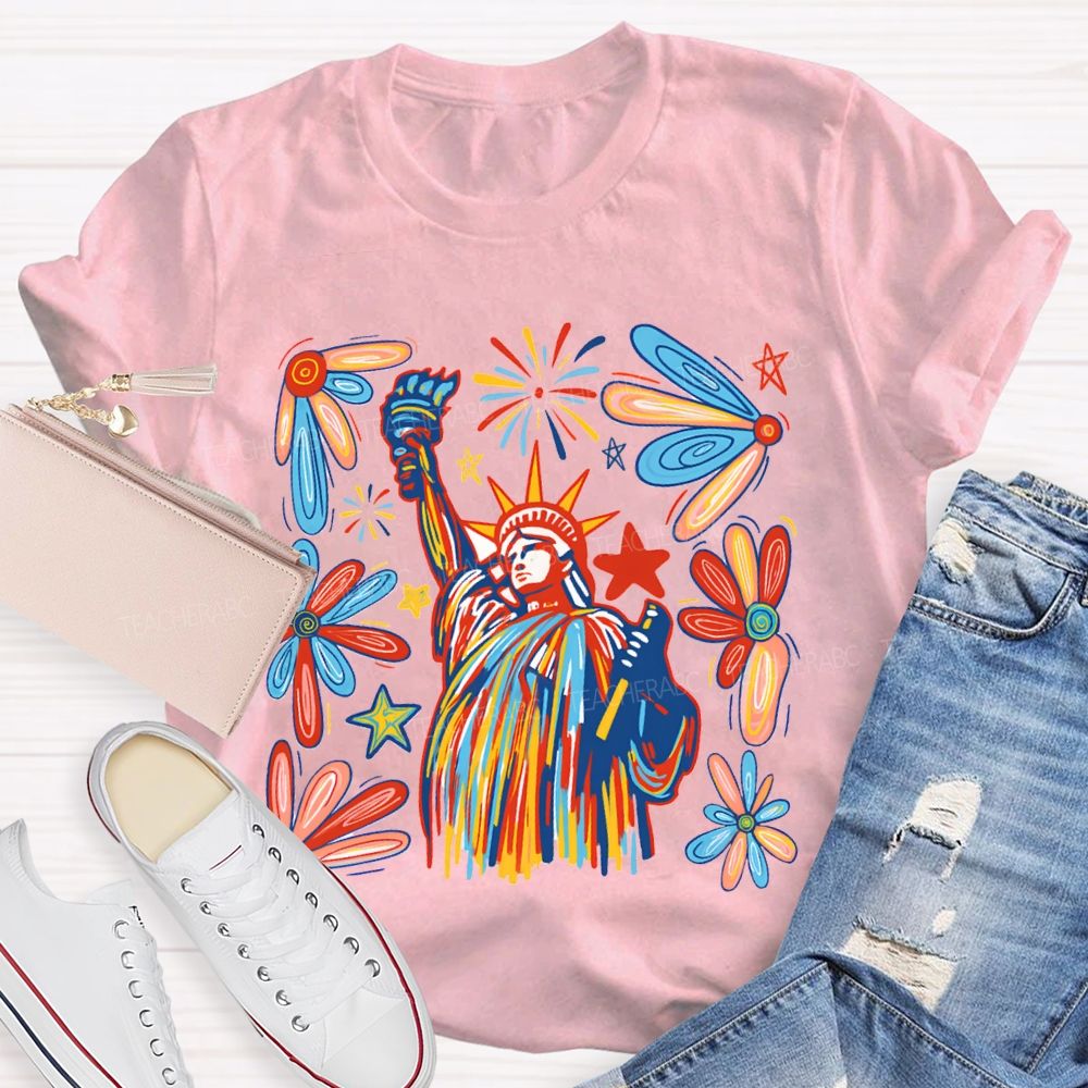 250th Anniversary Colorful Statue Of Liberty T-shirt