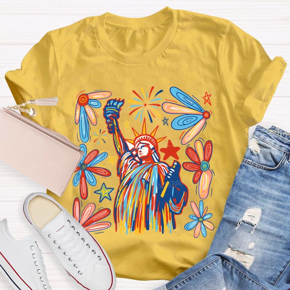 250th Anniversary Colorful Statue Of Liberty T-shirt