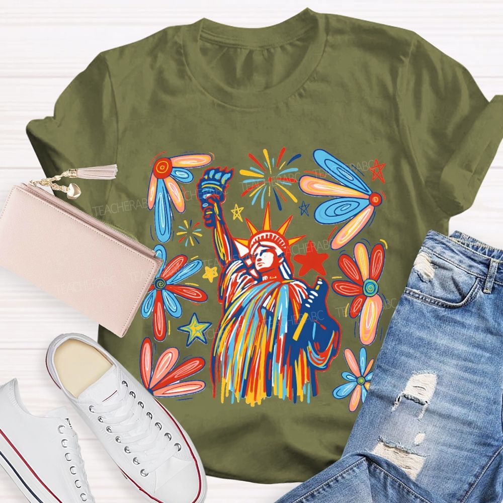 250th Anniversary Colorful Statue Of Liberty T-shirt