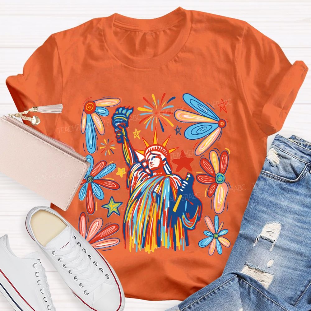 250th Anniversary Colorful Statue Of Liberty T-shirt