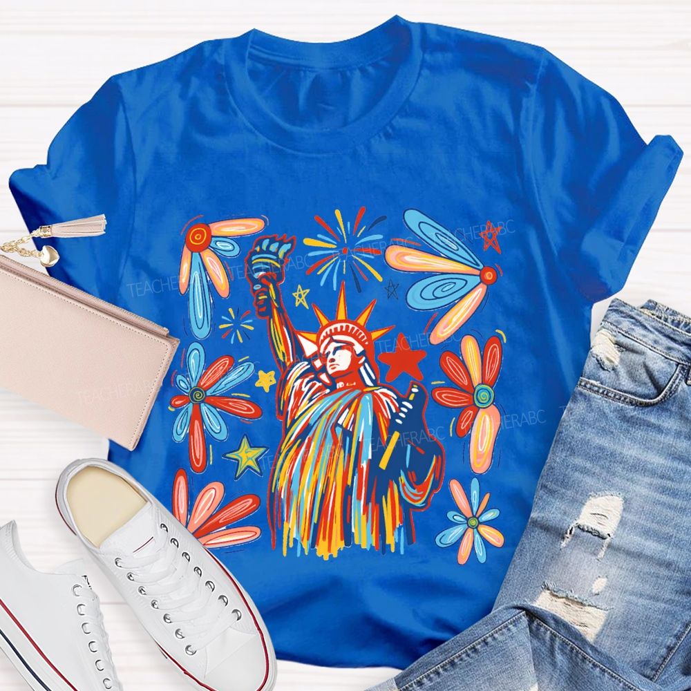 250th Anniversary Colorful Statue Of Liberty T-shirt