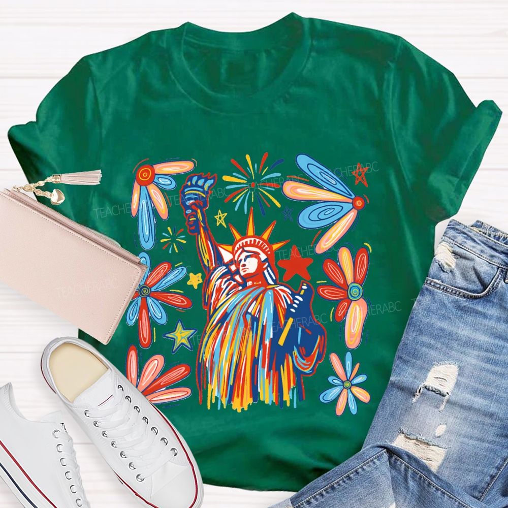 250th Anniversary Colorful Statue Of Liberty T-shirt
