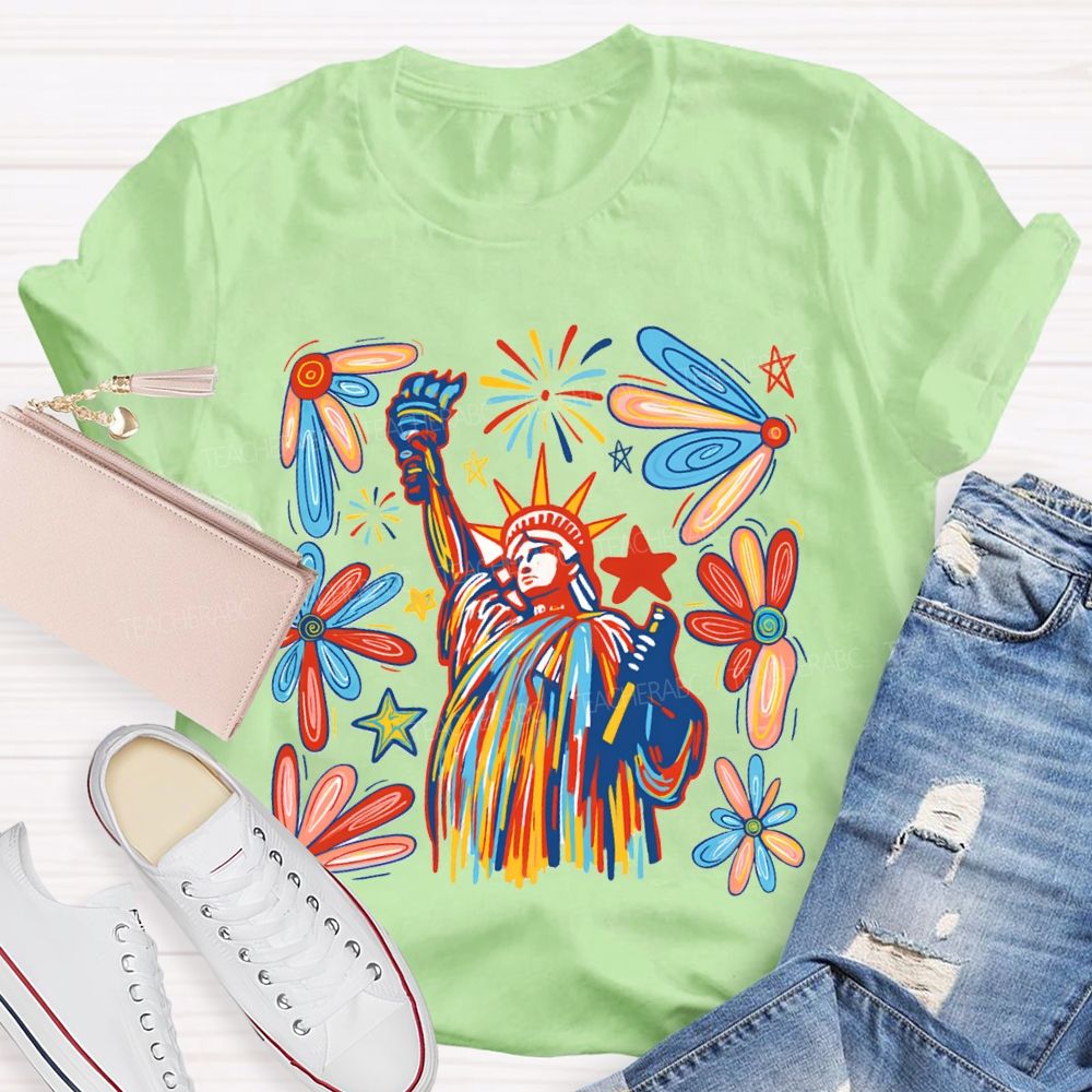 250th Anniversary Colorful Statue Of Liberty T-shirt