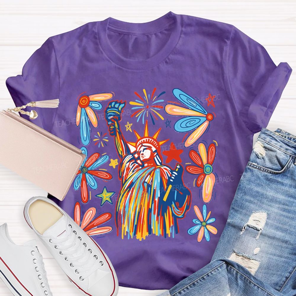250th Anniversary Colorful Statue Of Liberty T-shirt